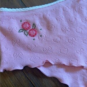 For love and lemons high waisted embroidered pointelle shorts